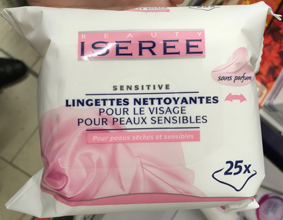 Beauty Iseree Sensitive Lingettes Nettoyantes pour peaux sèches et sensibles