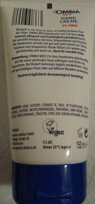 Ombia Med Hand Creme 5% Urea