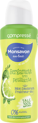Monsavon Déodorant Femme Spray Compressé Bergamote Très Pétillante