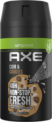 Axe Déodorant Homme Bodyspray Compressé Collision Cuir & Cookies 48h Frais