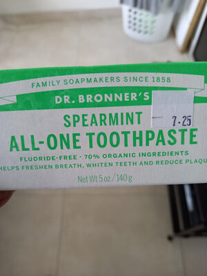 Dr. Bronner's Spearmint All-One Toothpaste