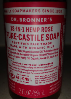 Dr. Bronner's 18-in-1 Rose Pure-Castile Soap