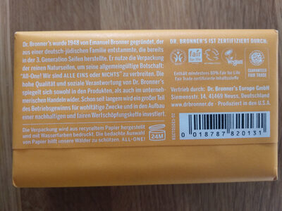 Dr. Bronner's All-One Zitrus-Orange Reine Naturseife