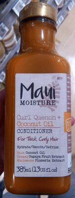 Maui Moisture Curl quench + coconut oil conditioner