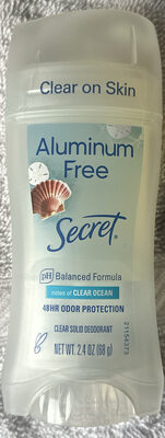 Secret Aluminum Free Clear Solid Deodorant