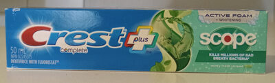 Crest Active Foam + Whitening Minty Fresh Striped Dentifrice with Flouristat