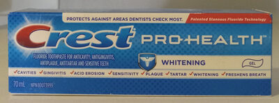 Crest Whitening Gel Flouride Toothpaste