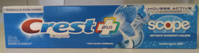 Crest Active Foam + Whitening Cool Peppermint Dentifrice with Fluoristat