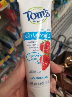 Tom's Children's fluoride free toothpaste
