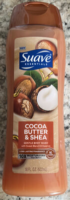 Suave Cocoa Butter & Shea Gentle Body Wash with Sweet Blend Oil Essence