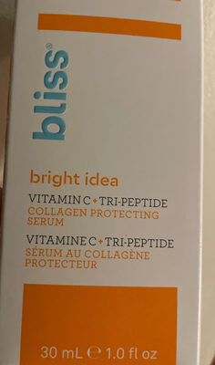 Bliss bright idea vitamine C+ tri-pepride sérum au collagène protecteur