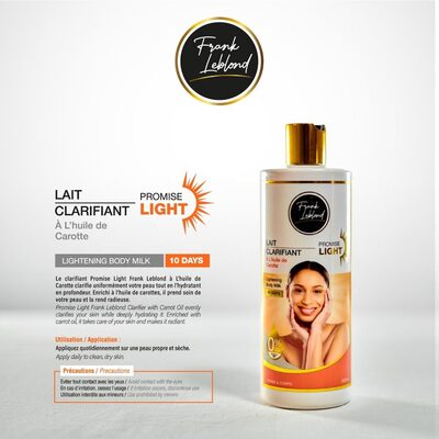 Frank LeBlond Lait Clarifiant FLB A l'Huile de Carotte