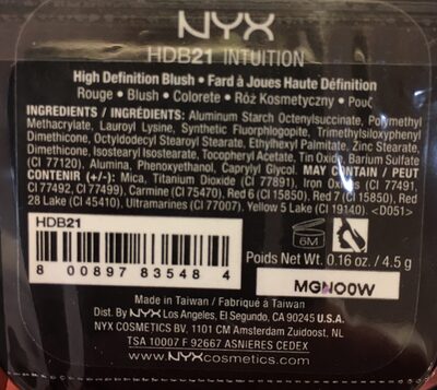 Nyx High definition blush - Intuition