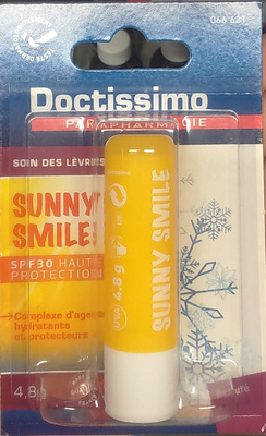 Doctissimo Sunny smile Soin des lèvres SPF 30 Haute protection