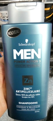 Schwarzkopf Men Power Action 3 Zinc Antipelliculaire