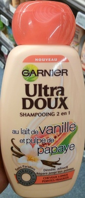 Garnier Shampooing 2 en 1 au lait de vanille et pulpe de papaye