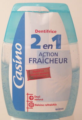 Casino dentifrice 2en1 action fraîcheur