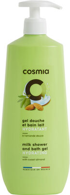 Cosmia gel douche et bain lait hydratant a l'amande douce