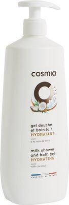 Cosmia gel douche et bain lait hydratant a la noix de coco