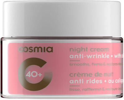 Cosmia - crème de nuit - 40 + anti rides au collageneer® - tous types de peaux