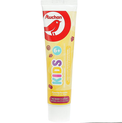 Kids Auchan - dentifrice - arôme fruits rouges - enfants 6 +