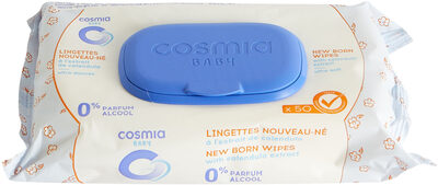 Cosmia Baby Lingettes nouveau-né à l'extrait de calendula
