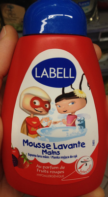 Labell Mousse lavante mains aux parfums de fruits rouges