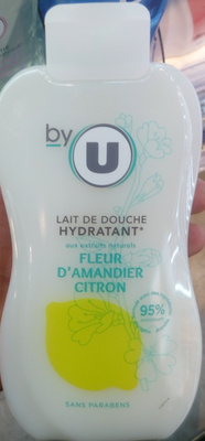 By U Lait de douche hydratant aux extraits naturels fleur d'amandier citron