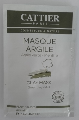 Cattier Masque Argile - Argile verte Menthe