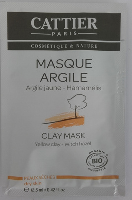 Cattier Masque Argile - Argile jaune Hamamélis