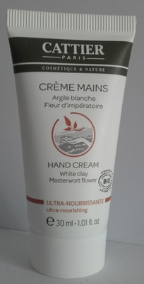 Cattier Crème mains Argile blanche Fleur d'impératoire