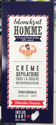 Blondépil Crème dépilatoire sous la douche Homme Peaux sensibles