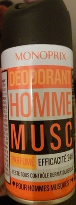 Monoprix Déodorant Homme Musc Parfumé 24H