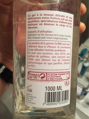 Force bio Shampooing Douche Fruits D'été Bio - - Ce'Bio