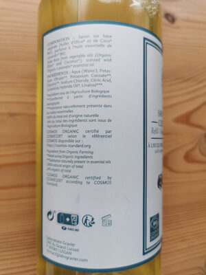 L'Artisanat Savonnier savon liquide, certifié bio