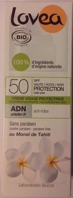 Laboratoires Biocos Crème visage protectrice SPF 50 anti-rides au Monoï de Tahiti