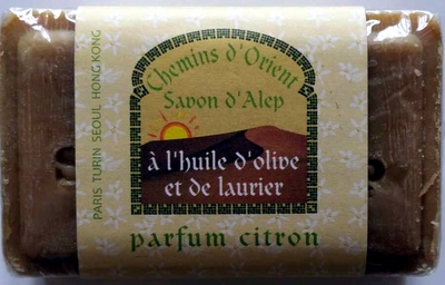 Chemins d'Orient Savon d'Alep à l'huile d'olive et de laurier parfum citron