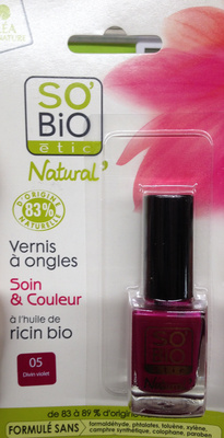 Léa Nature Vernis à ongles soin et couleur à l'huile de ricin bio - 05 divin violet