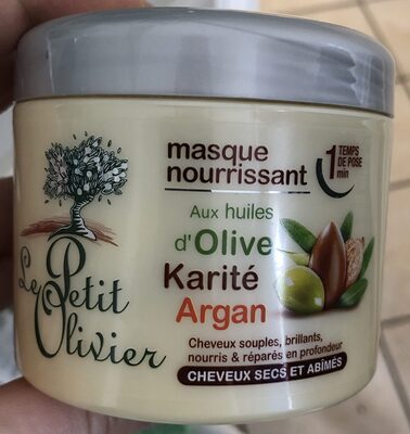 Le Petit Olivier Masque nourrissant aux huiles d'olive, karité, argan