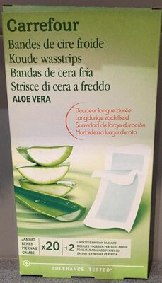 Carrefour Bandes de cire froire - Aloe Vera - Jambes