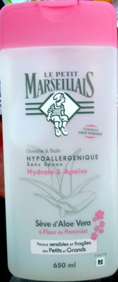 Le Petit Marseillais Douche et bain hypoallergénique sans savon Sève d'aloe vera & Fleur de pommier