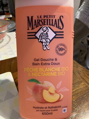 Le Petit Marseillais Gel Douche & Bain Extra Doux Pêche Blanche bio & Nectarine Bio