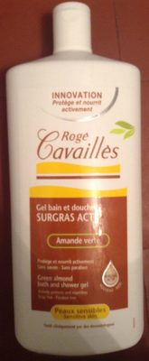 Rogé Cavaillès Gel bain et douche surgras actif amande verte