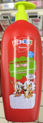Auchan Rik & Rok douche shampoing et bain moussant fruits rouges