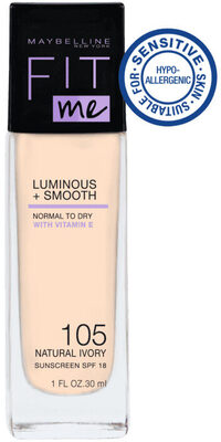 L'Oréal Maybelline Fit Me Foundation Luminous+Smooth Natural Ivory