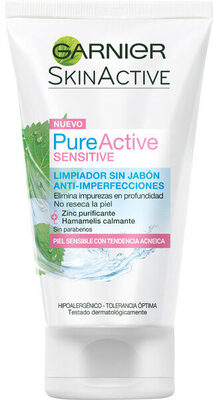 Garnier PureActive sensitive limpiador sin jabón