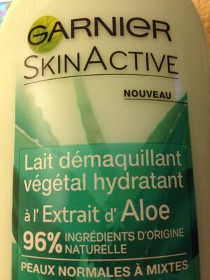 Garnier Lait Démaquillant végétal hydratant à l'Extrait d'Aloe
