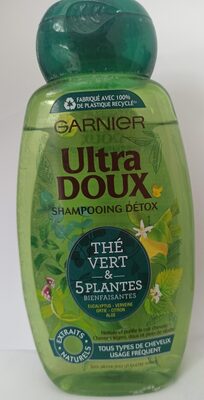Garnier Ultra Doux Shampooing Détox Thé Vert et 5 Plantes Bienfaisantes