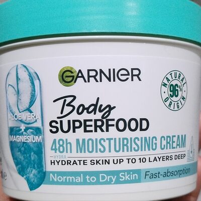 Garnier Body Superfood Aloe Vera + Magnesium 48H Moisturising Cream