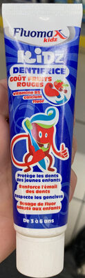 Fluomax Kidz Dentifrice goût fruits rouges